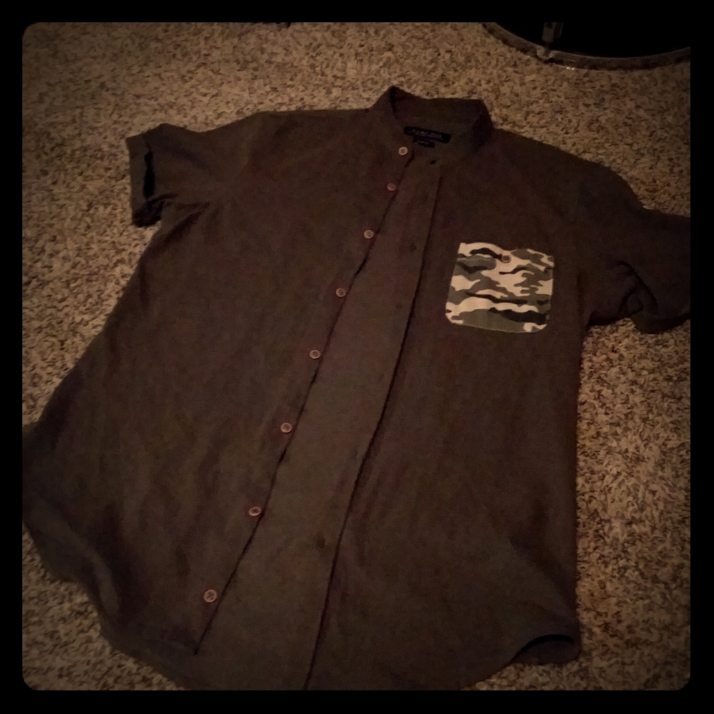 Zara men short sleeve button down